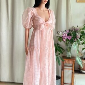 free people practical magic midi dress Free People Practical Magic Sheer Floral Midi Dress with Free People Slip NWOT
